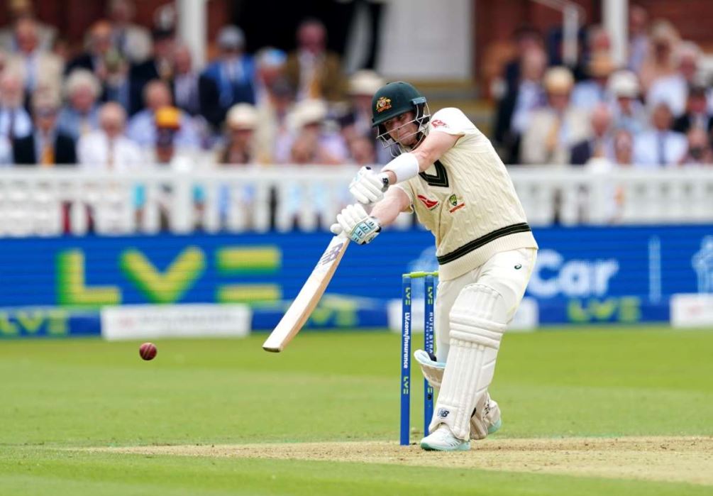Australian batsman plays a textbook cover drive during WTC Final 2025 at Lord’s against South Africa