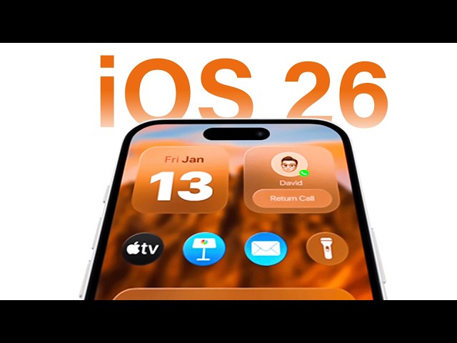 “iPhone home screen with iOS 26 Liquid Glass interface featuring widgets and app icons, previewed at WWDC 2025”